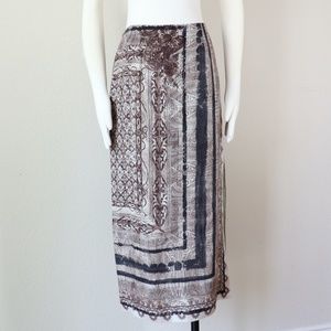 Vintage Dana Buchman woven long skirt w/side slit
